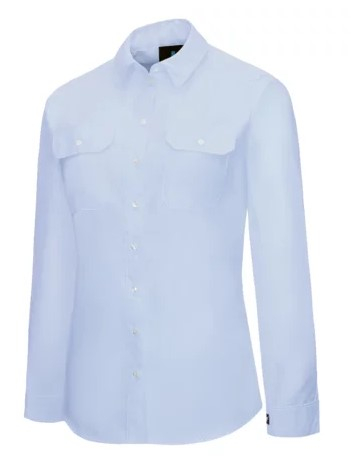 HB- Bluse, Flammgard KLASSIK, pastellblau